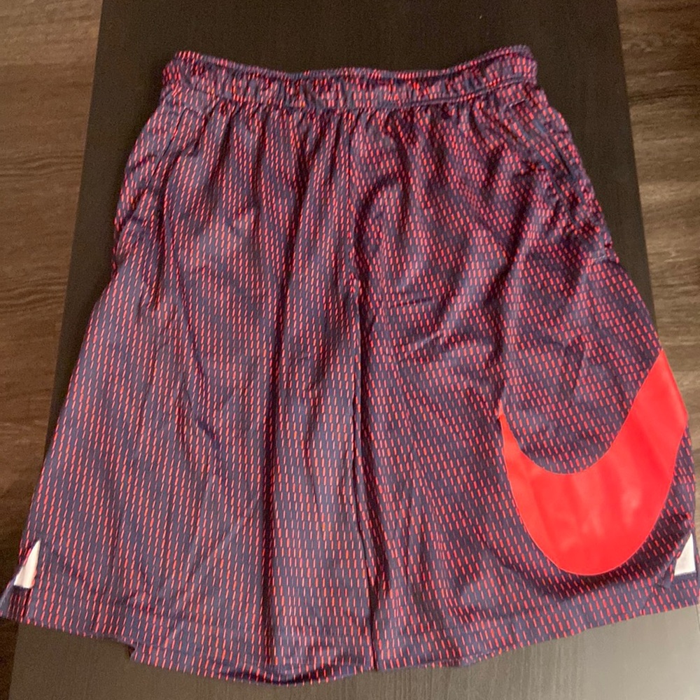 Nike Men’s Athletic Shorts, Navy/Red, Used